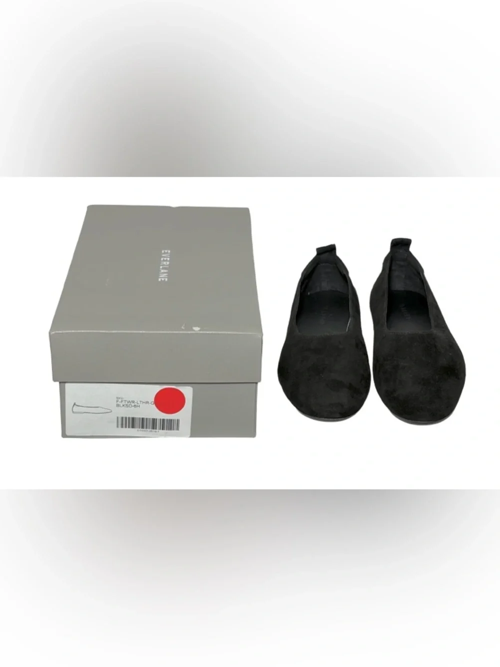NIB Everlane Black Italian Suede Leather Day Glove Flats, Size 6.5M - Picture 13 of 15